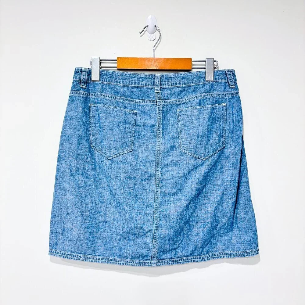 TOMMY BAHAMA Light denim-finish skirt - Picture 7 of 7